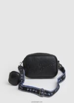 mujer bolsa crossbody con logo en relieve Pepe Jeans 44JTZ713 negro