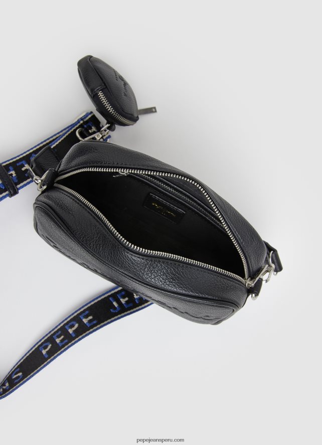mujer bolsa crossbody con logo en relieve Pepe Jeans 44JTZ713 negro - Imagen 3