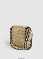 mujer bolsa crossbody de paja tejida Pepe Jeans 44JTZ718 negro - Imagen 2