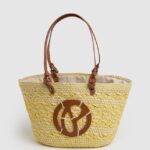 mujer bolsa de canasta de paja tejida Pepe Jeans 44JTZ725 brillar