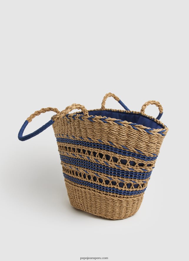 mujer bolsa de canasta de paja tejida Pepe Jeans 44JTZ743 dulwich - Imagen 2