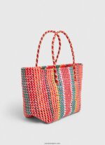 mujer bolsa de plástico tejida Pepe Jeans 44JTZ720 estudio rojo - Imagen 3