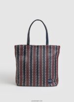 mujer bolso bombonera de macramé y paja Pepe Jeans 44JTZ740 mousse - Imagen 5
