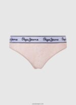 mujer bragas de tanga de malla Pepe Jeans 44JTZ554 desnudo claro