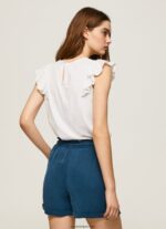 mujer camisa con detalles calados Pepe Jeans 44JTZ437 blanco - Imagen 4