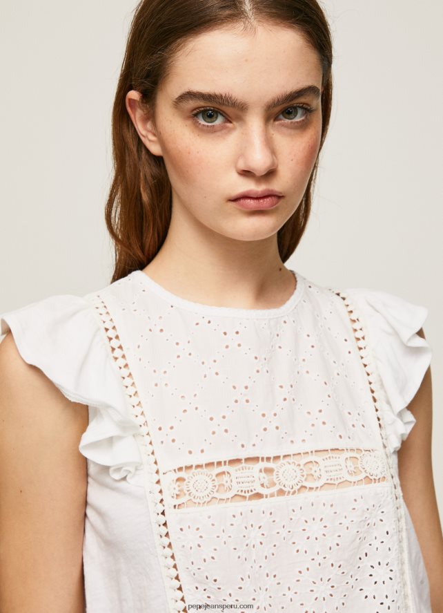 mujer_camisa_con_detalles_calados_pepe_jeans_44jtz437_blanco.jpg mujer camisa con detalles calados Pepe Jeans 44JTZ437 blanco - Imagen 1