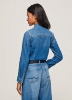mujer camisa de mezclilla ajustada Pepe Jeans 44JTZ320 mezclilla - Imagen 5