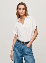 mujer camisa polo Pepe Jeans 44JTZ397 blanco