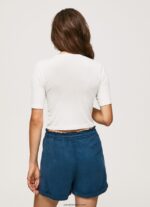 mujer camisa tipo cárdigan de canalé Pepe Jeans 44JTZ383 mousse - Imagen 4