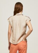 mujer camisa utilitaria de manga corta Pepe Jeans 44JTZ341 piedra - Imagen 3