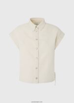 mujer camisa vaquera de manga corta Pepe Jeans 44JTZ339 mezclilla - Imagen 5