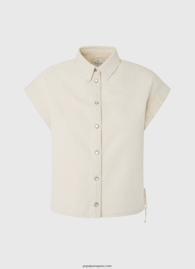 mujer camisa vaquera de manga corta Pepe Jeans 44JTZ339 mezclilla - Imagen 5