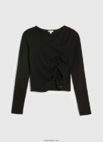 mujer camiseta asimétrica de manga larga Pepe Jeans 44JTZ405 negro - Imagen 5