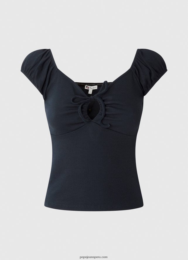 mujer camiseta con escote corazón Pepe Jeans 44JTZ438 dulwich - Imagen 4
