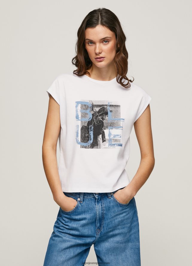 mujer_camiseta_con_estampado_de_foto_pepe_jeans_44jtz410_blanco.jpg mujer camiseta con estampado de foto Pepe Jeans 44JTZ410 blanco - Imagen 1