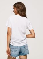 mujer camiseta con estampado de foto Pepe Jeans 44JTZ429 blanco - Imagen 4