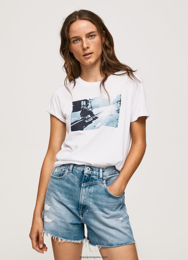 mujer_camiseta_con_estampado_de_foto_pepe_jeans_44jtz429_blanco.jpg mujer camiseta con estampado de foto Pepe Jeans 44JTZ429 blanco - Imagen 1