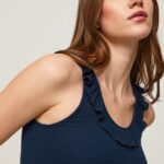 mujer camiseta con volantes en el cuello Pepe Jeans 44JTZ441 dulwich