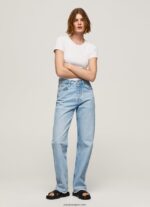 mujer camiseta de algodón con logo Pepe Jeans 44JTZ404 blanco - Imagen 2