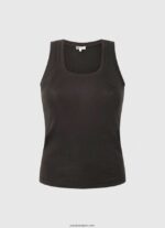 mujer camiseta de canalé con manga sisa Pepe Jeans 44JTZ440 negro - Imagen 5