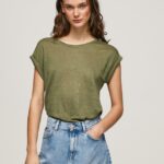 mujer camiseta de lino con manga sisa Pepe Jeans 44JTZ439 rango