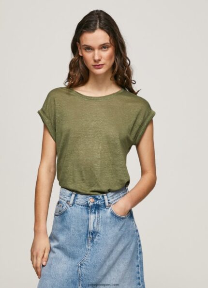mujer camiseta de lino con manga sisa Pepe Jeans 44JTZ439 rango