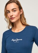 mujer camiseta de manga larga de algodón Pepe Jeans 44JTZ472 Armada - Imagen 3