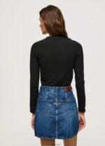 mujer camiseta de manga larga de canalé Pepe Jeans 44JTZ407 negro - Imagen 4