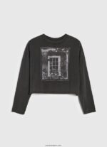 mujer camiseta estampada de manga larga Pepe Jeans 44JTZ427 negro lavado - Imagen 5