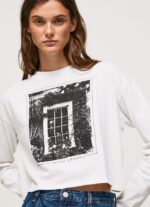 mujer camiseta estampada de manga larga Pepe Jeans 44JTZ428 blanco - Imagen 3