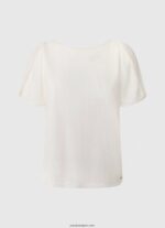 mujer camiseta jaspeada con cuello barco Pepe Jeans 44JTZ452 blanco - Imagen 5