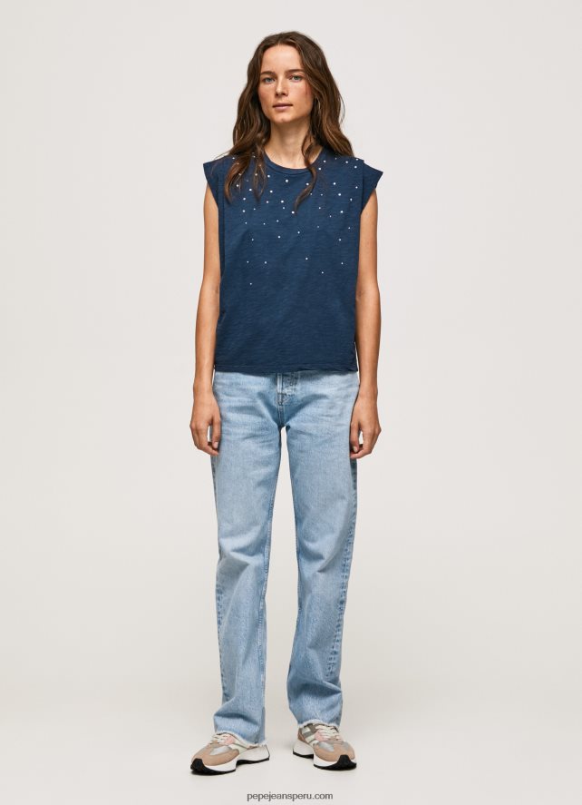 mujer camiseta jaspeada con mangas en la sisa Pepe Jeans 44JTZ406 dulwich - Imagen 2