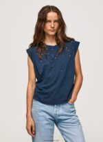 mujer camiseta jaspeada con mangas en la sisa Pepe Jeans 44JTZ406 dulwich - Imagen 3