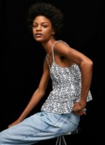 mujer camiseta sin mangas con estampado floral Pepe Jeans 44JTZ334 multi