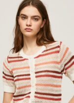 mujer cárdigan de algodón con estampado de rayas Pepe Jeans 44JTZ235 multi - Imagen 3