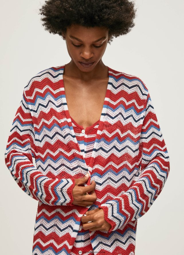 mujer_cardigan_largo_con_estampado_en_zig_zag_pepe_jeans_44jtz225_estudio_rojo.jpg mujer cárdigan largo con estampado en zig-zag Pepe Jeans 44JTZ225 estudio rojo - Imagen 1