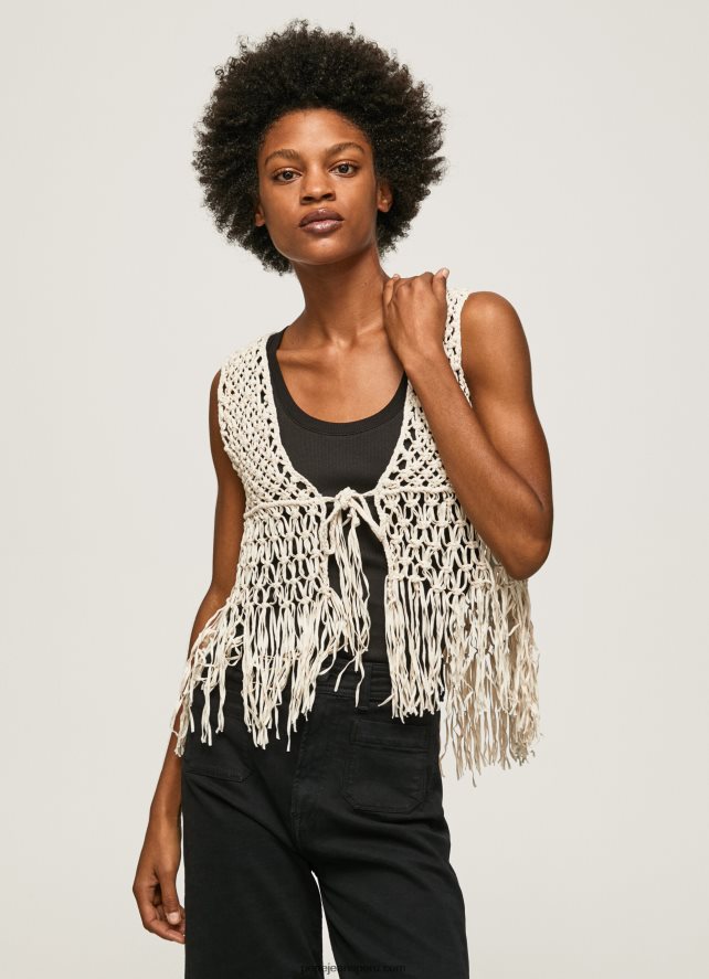 mujer_chaleco_de_macrame_con_flecos_pepe_jeans_44jtz135_mousse.jpg mujer chaleco de macramé con flecos Pepe Jeans 44JTZ135 mousse - Imagen 1