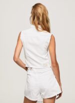 mujer chaleco de mezclilla con flores bordadas Pepe Jeans 44JTZ130 mezclilla - Imagen 5