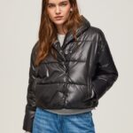 mujer chamarra capitonada brillante Pepe Jeans 44JTZ123 negro