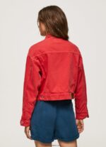 mujer chamarra de mezclilla regular fit Pepe Jeans 44JTZ141 estudio rojo - Imagen 4