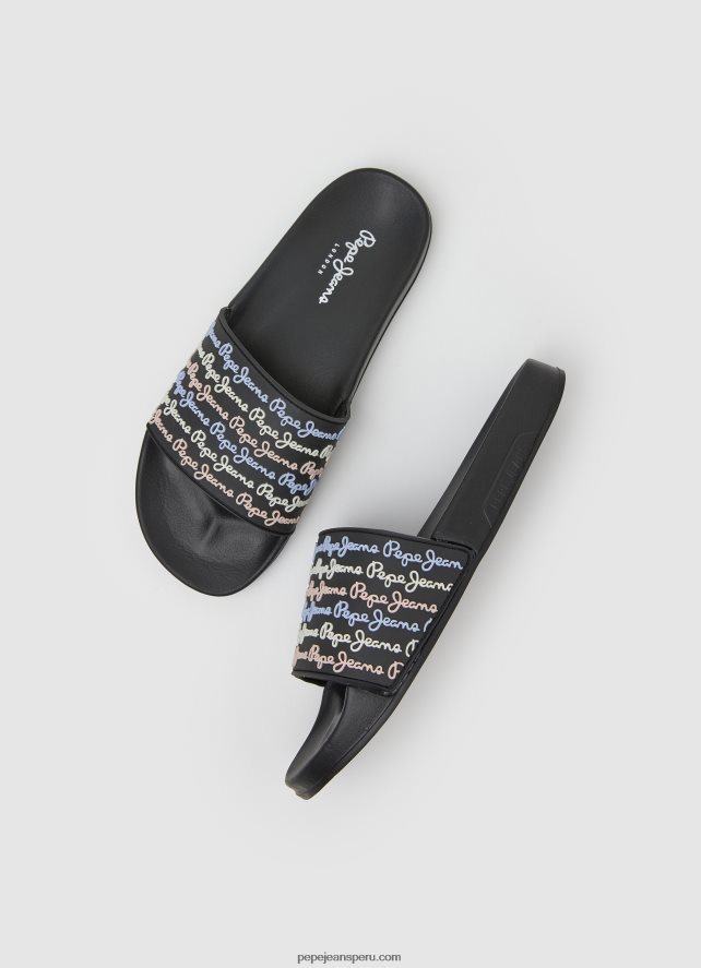 mujer chanclas de playa con juego deslizante Pepe Jeans 44JTZ692 negro - Imagen 2