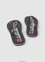 mujer Chanclas de playa con letras de rastrillo Pepe Jeans 44JTZ697 negro - Imagen 4