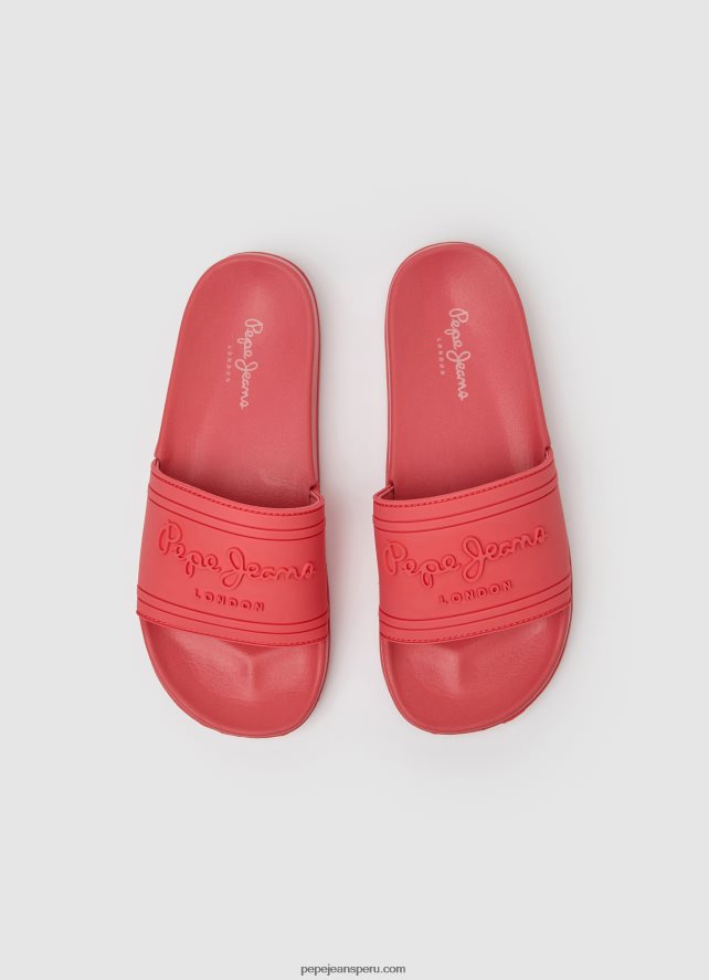 mujer chanclas de playa con logo deslizante Pepe Jeans 44JTZ684 coral - Imagen 2