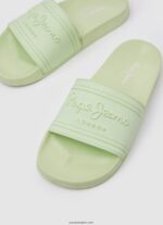 mujer chanclas de playa con logo deslizante Pepe Jeans 44JTZ688 verde fresco - Imagen 3