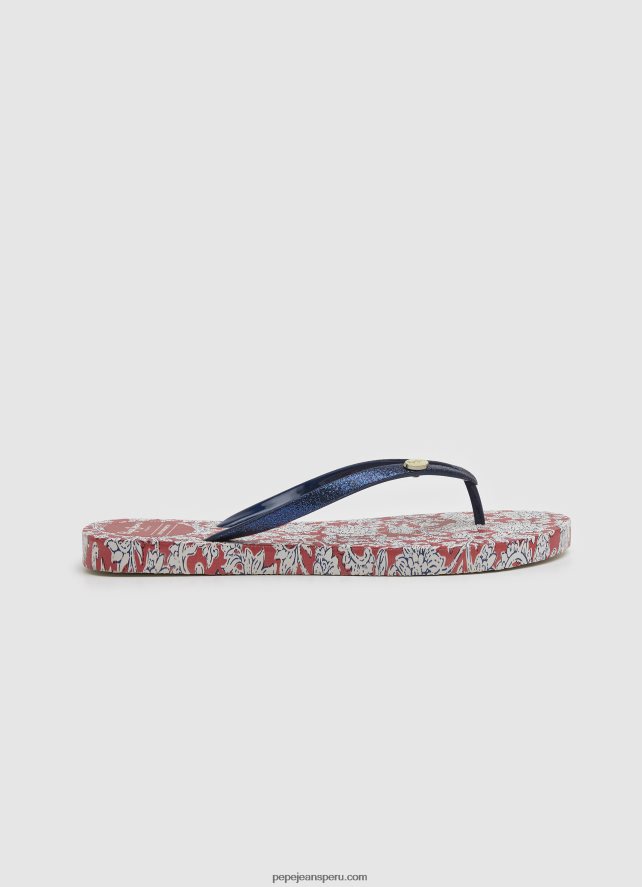 mujer chanclas de playa con motivo floral Pepe Jeans 44JTZ702 rojo - Imagen 1