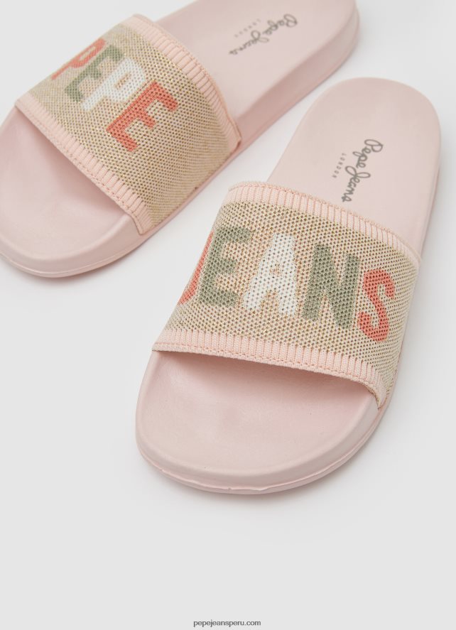 mujer chanclas de playa de punto con deslizador Pepe Jeans 44JTZ693 Rosa claro - Imagen 3