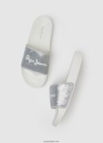 mujer Chanclas de playa Slider Sweet Pepe Jeans 44JTZ694 plata perla - Imagen 2