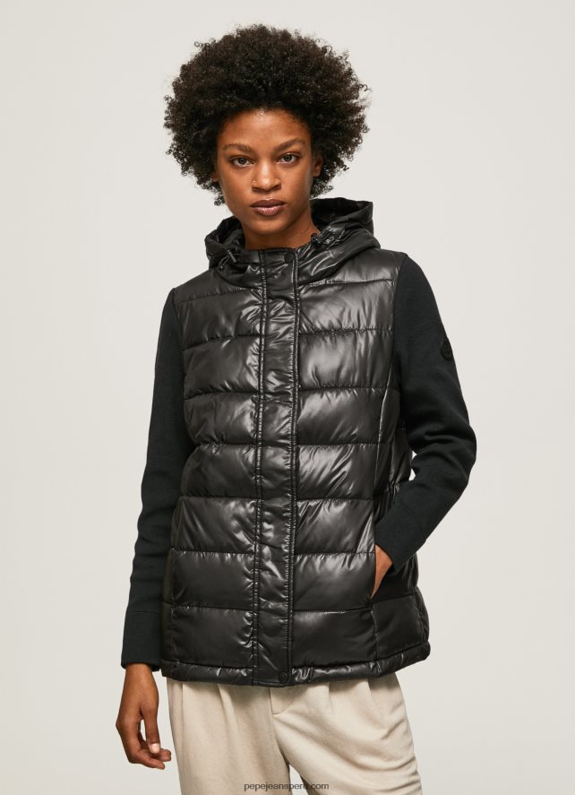 mujer_chaqueta_acolchada_con_acabado_mate_pepe_jeans_44jtz121_negro.jpg mujer chaqueta acolchada con acabado mate Pepe Jeans 44JTZ121 negro - Imagen 1