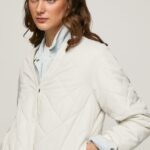 mujer chaqueta acolchada con rombos Pepe Jeans 44JTZ120 mousse
