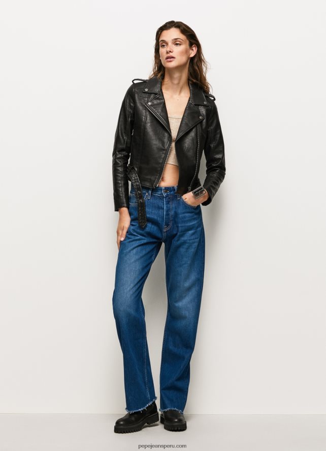 mujer_chaqueta_biker_con_hombreras_hombreras_pepe_jeans_44jtz116_negro.jpg mujer chaqueta biker con hombreras hombreras Pepe Jeans 44JTZ116 negro - Imagen 1